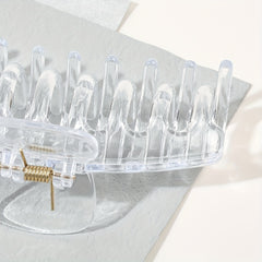 3pcs Transparent Cross Square Hair Claw Hair Clip for Women