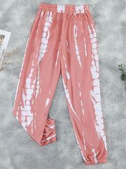 Women's Plus Tie Dye Elastic Tapered Leg Pants
