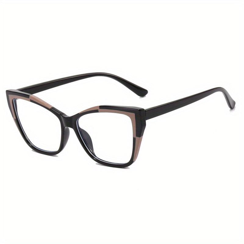 Anti Blue Light Cat Eye Glasses TR90 Frame for Myopia with Case & Cloth