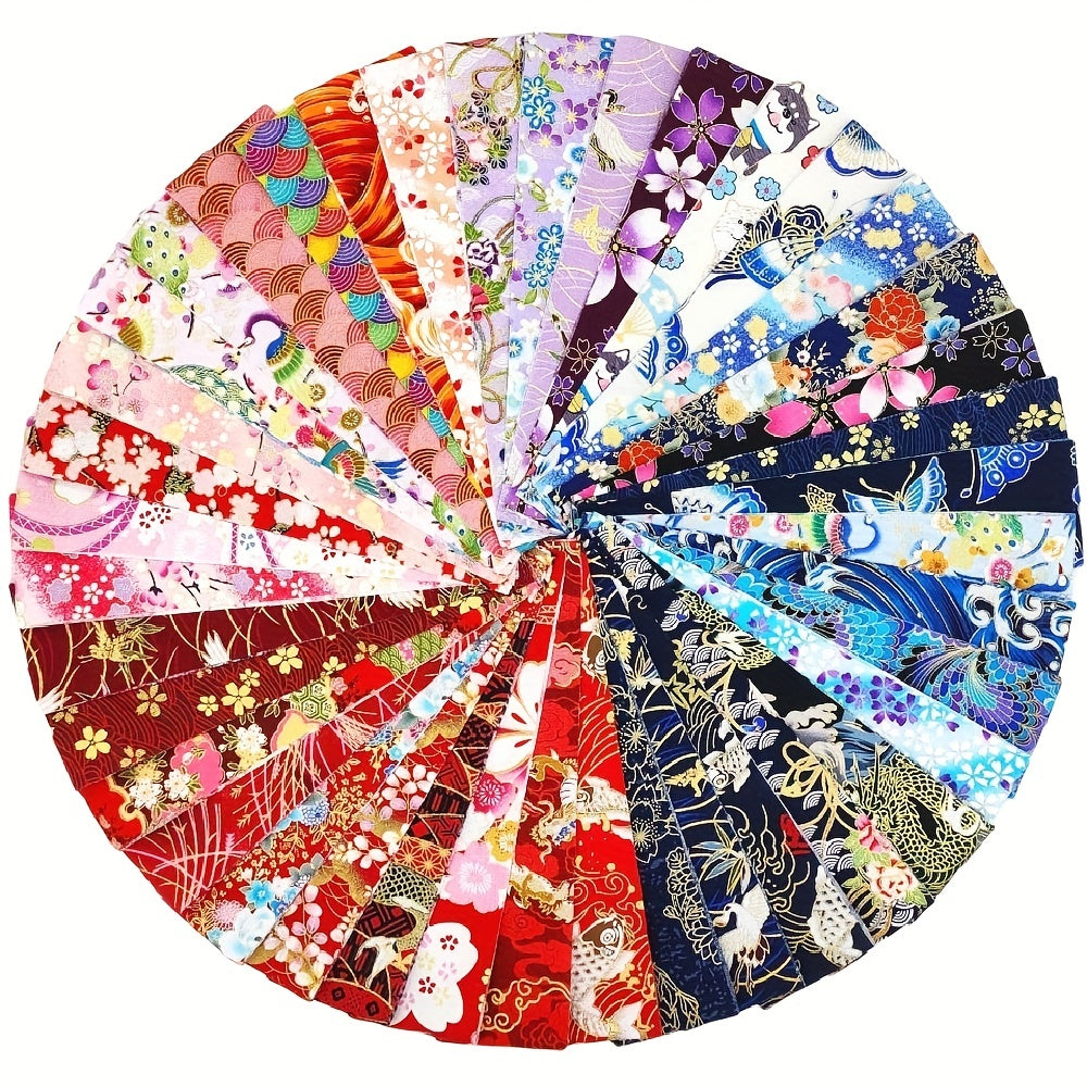 40pcs Quilting Bronzing Fabric Cotton for DIY Doll Clothes Patchwork Craft