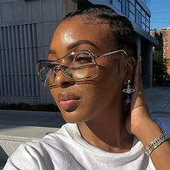 Y2K Gradient Lens Metal Frame Sunglasses UV400