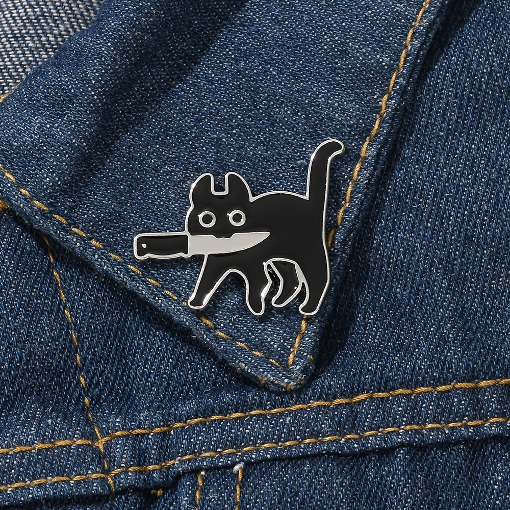 Cat Cartoon Enamel Pins for Backpacks Lapel Funny Brooch Gift