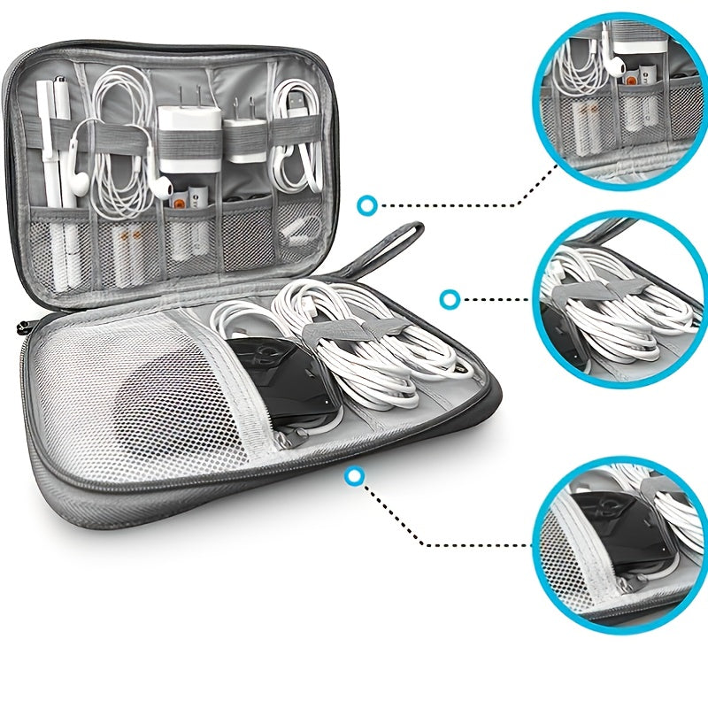 Multifunctional Data Cable Storage Bag Large Capacity Organizer