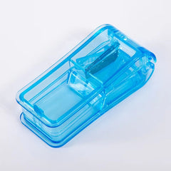 Transparent Pill Crusher & Cutter with Holder Case