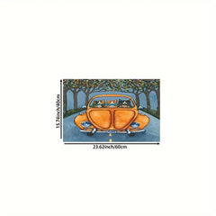 Cartoon Car Print Rug Washable Rectangular Carpet for Home Decor
