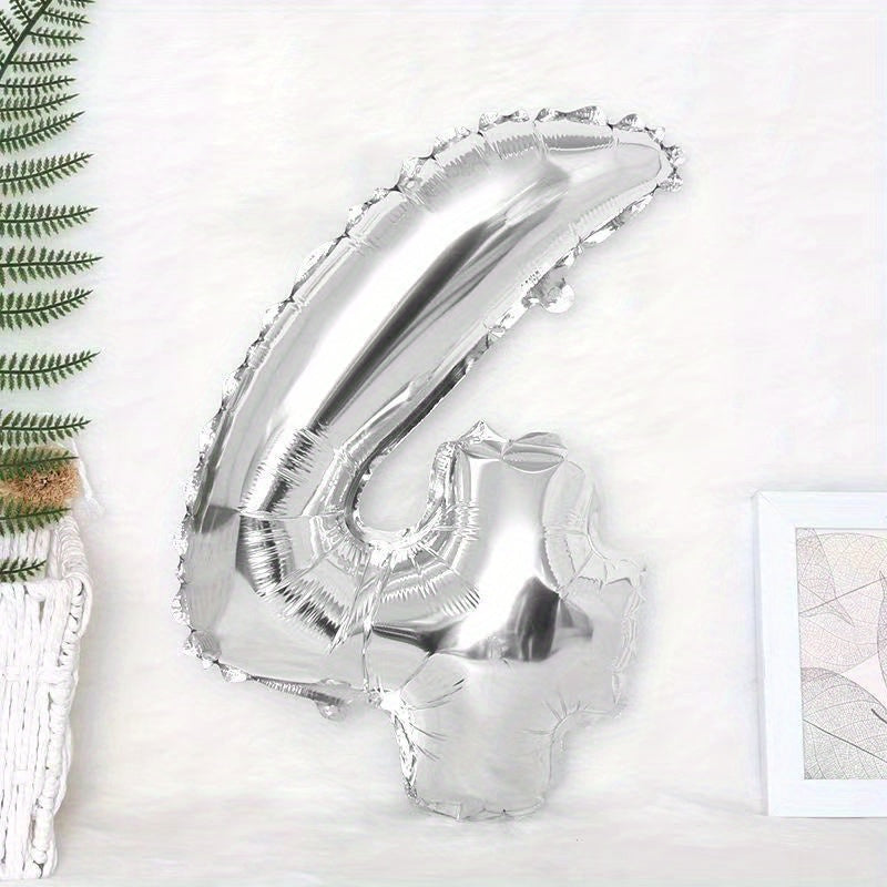 32 inch Silvery 0 9 Number Birthday Party Balloons Decoration Balloon Set