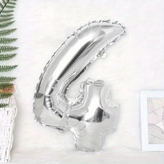 32 inch Silvery 0 9 Number Birthday Party Balloons Decoration Balloon Set