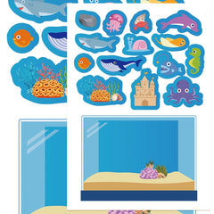 8pcs Marine Life Stickers for Laptops, Phones, Journals