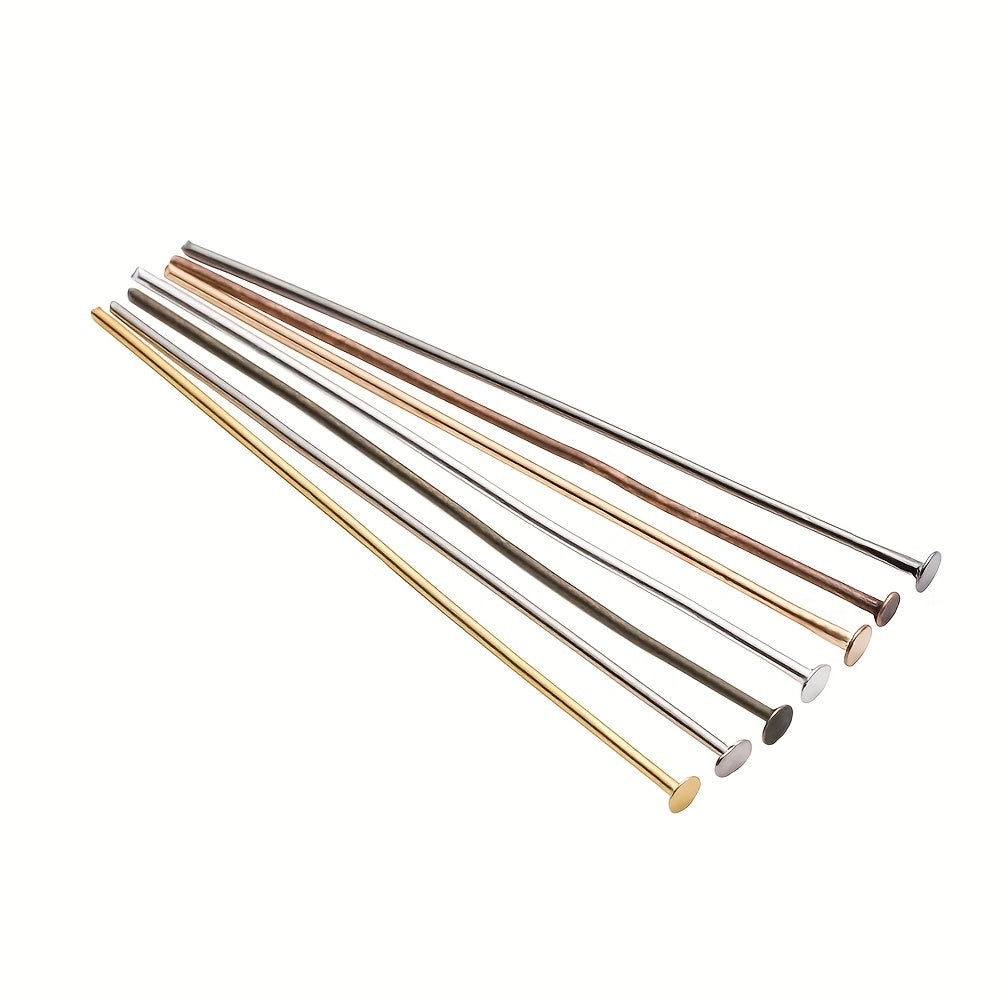 100pcs Silver/Gold/Rhodium Headpins Jewelry Findings DIY Supplies