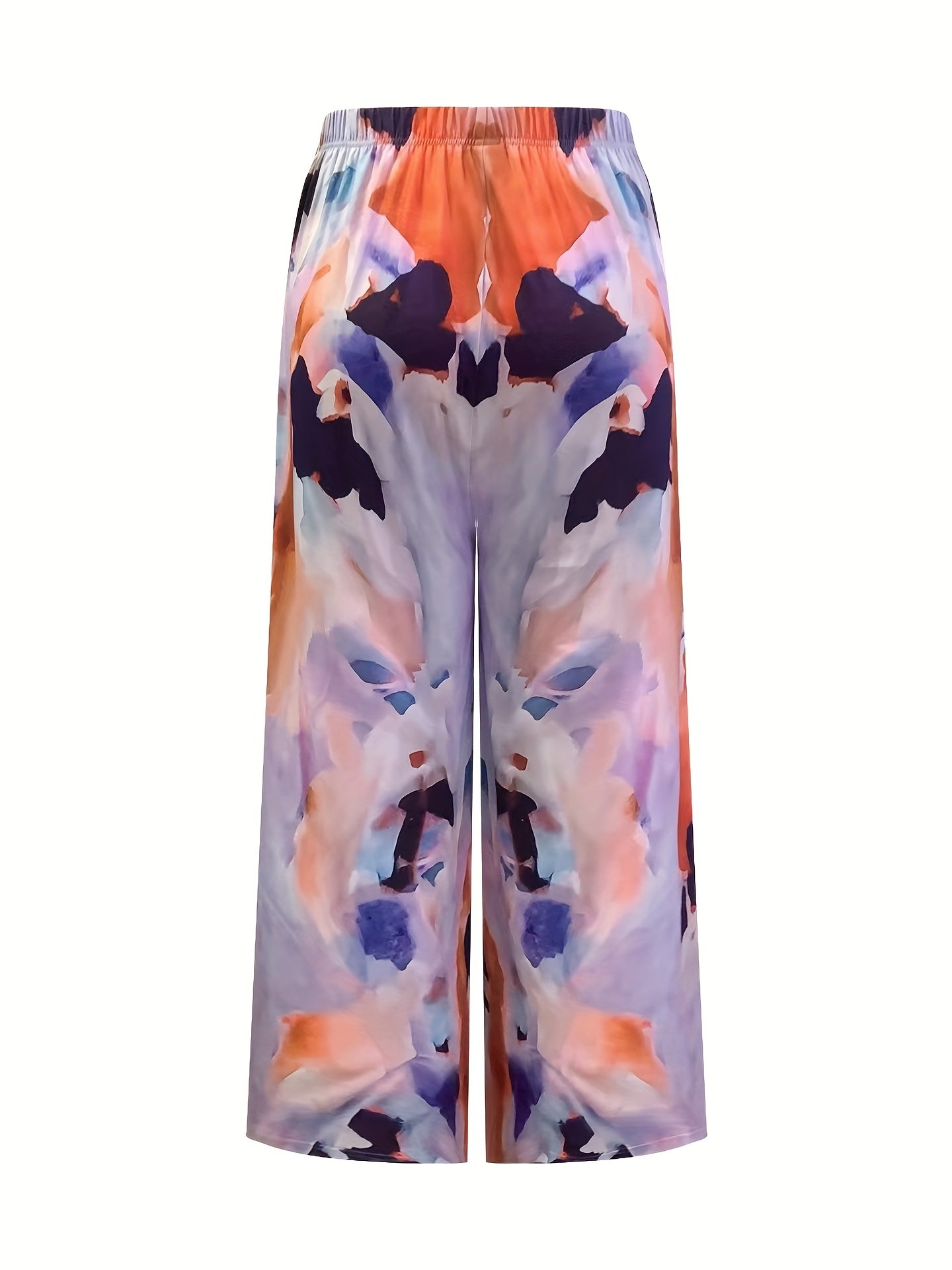  Tie Dye High Rise Wide Leg Trousers
