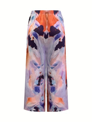  Tie Dye High Rise Wide Leg Trousers