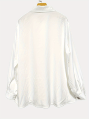  Solid Button Up Long Sleeve Blouse