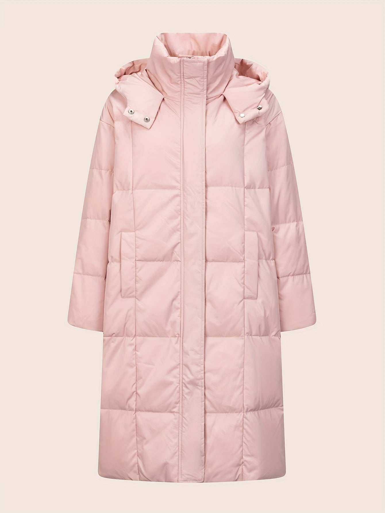 Women's Long Down Jacket with Hood for Winter Outdoor Sports