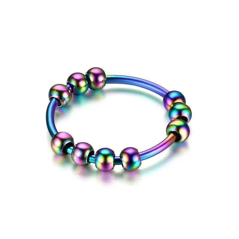 10 Beads Rotating Anxiety Ring for Couples Stress Relief