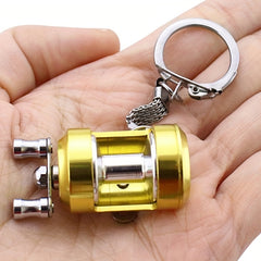 Metal Fishing Reel Keychain for Men - Perfect Gift for Fishermen