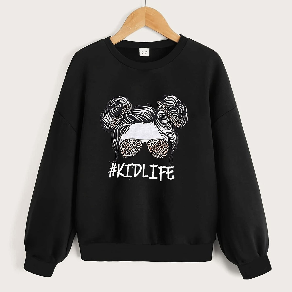 Kidlife Portrait Graphic Long Sleeve Sweatshirt Girls' Top