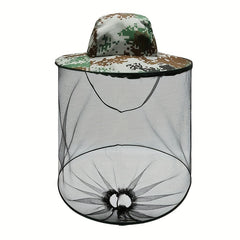 Unisex SunShade Large Brim Hat with Mosquito Protection