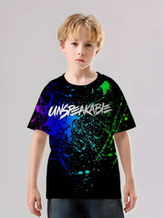 UNSPEAKABLE Print T shirt Casual Short Sleeve Top Unisex Tee