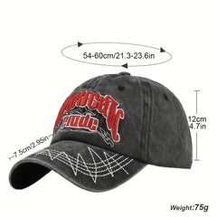 Embroidered Letter Adjustable Sun Hat Baseball Cap