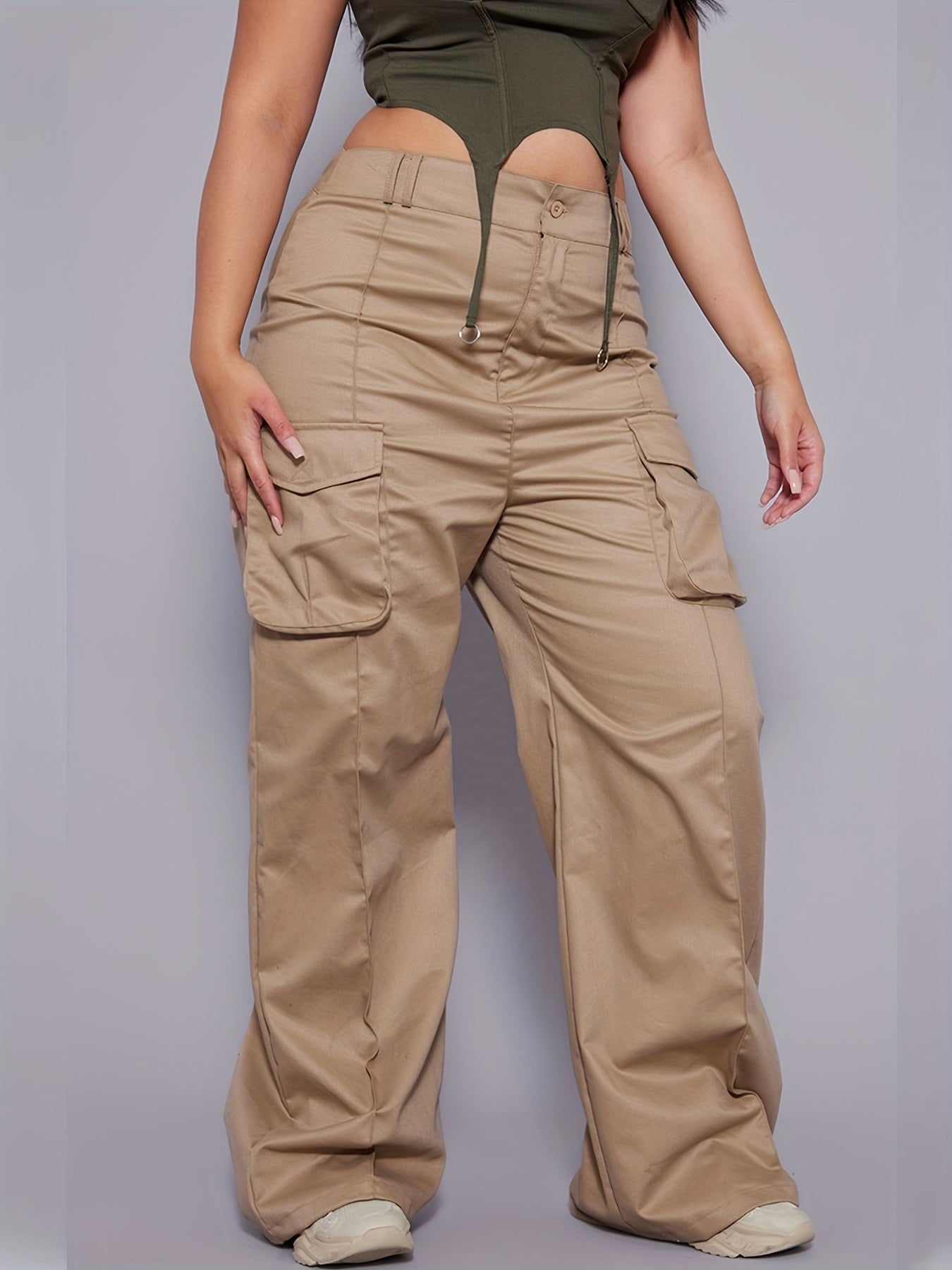  Y2K Cargo Pants - High Rise Loose Cargo Pants