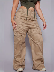  Y2K Cargo Pants - High Rise Loose Cargo Pants