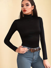 Turtleneck Thermal Underwear Slim Fit Top Women's Lingerie
