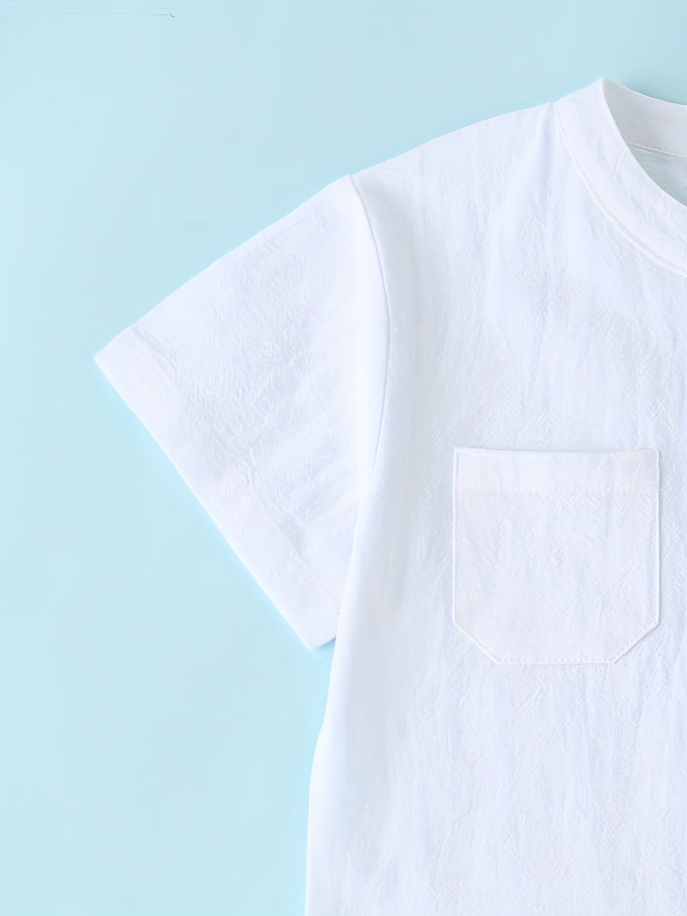 Boys Short Sleeves Stand Collar Shirt For Summer Kids Clothes