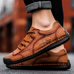 Men's Colorful Stitched Loafers Non Slip Outdoor Sneakers