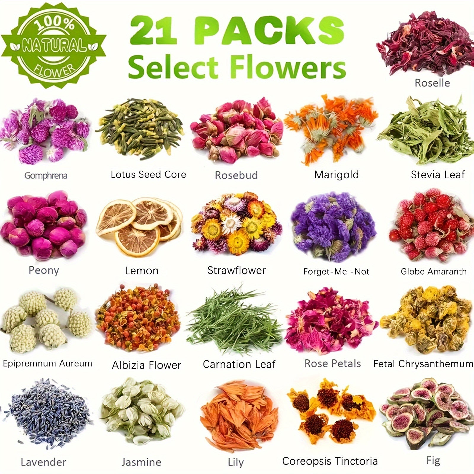 Dried Flowers Herbs Candle Soap Making Tea Baking Sachets - Lemon Lavend