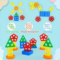 Colorful Wooden Sorting & Stacking Educational Toy