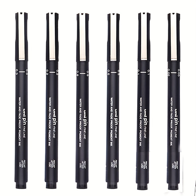 6 Tip Sizes Drawing Pens Fine Single Needle Technology Ink