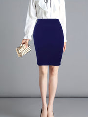 Solid Bodycon Skirt for Women