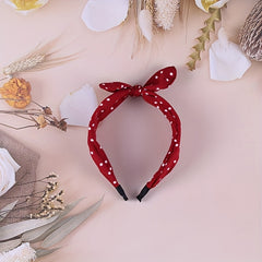 Red Dots Hair Pin Wide Edge Bow Hair Band Hair Accessories