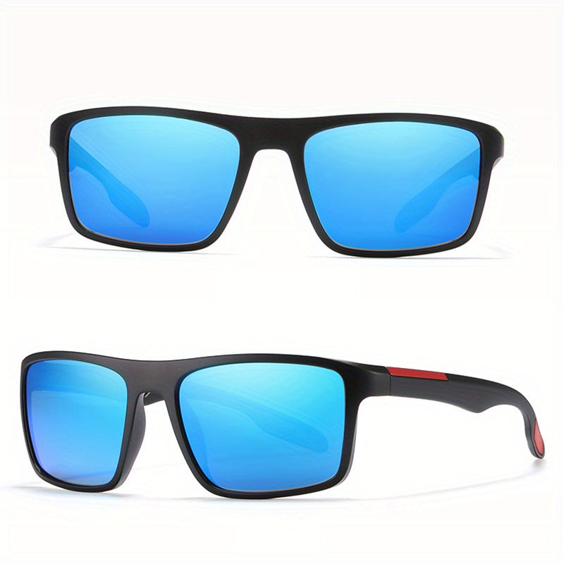 Polarized Sports Sunglasses Rectangular Frame for Men Women