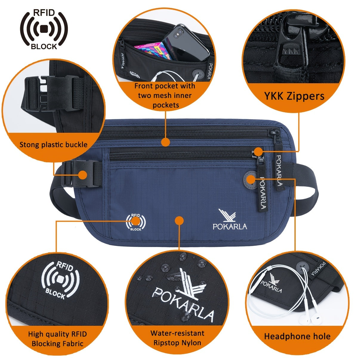 Dark Casual Waist Bag