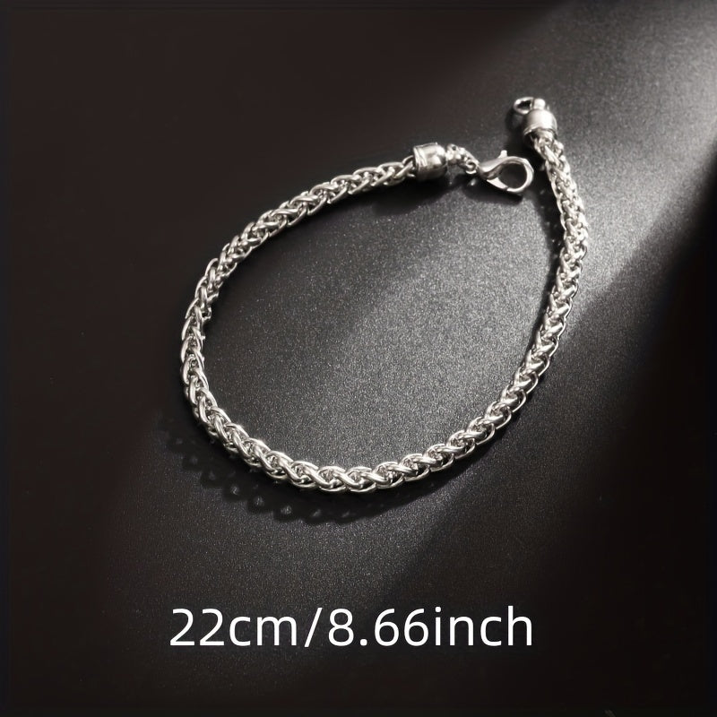 Men's Dragon Claw Buckle Silver Chain Bracelet Gift