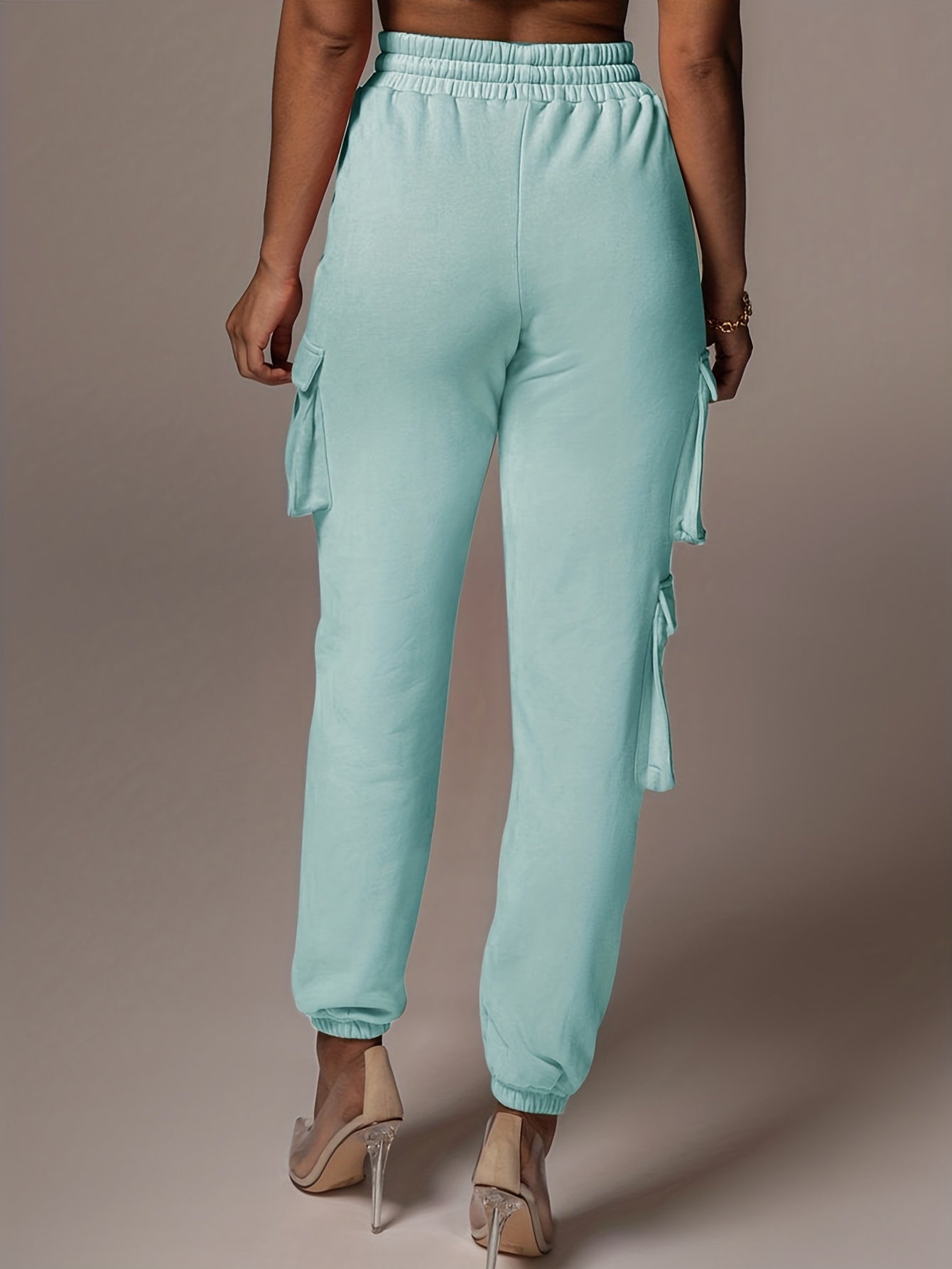 Drawstring Baggy Cargo Pants High Waist Casual Pants
