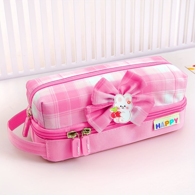 Plaid Pencil Case for Students