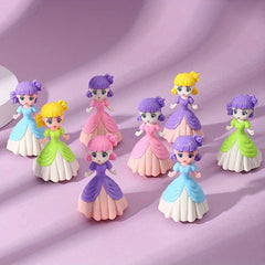 5pcs Princess Pull Back Car Toys with Dresses Ideal for Birthdays
