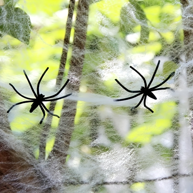 1pc Halloween Spider & Cobweb Scene Decoration Props