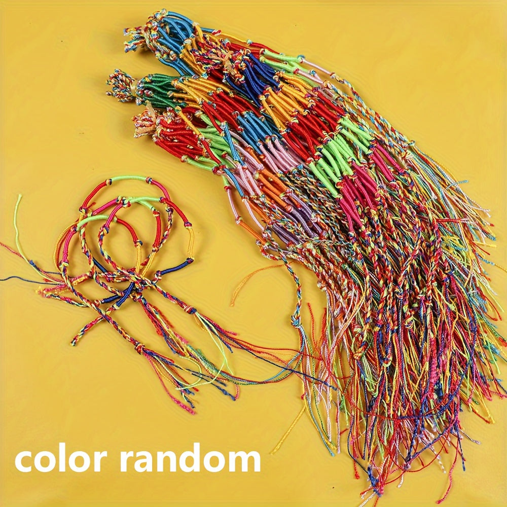 Colorful Woven Rope String Bracelet Ankles Pack for Birthday Party Favors