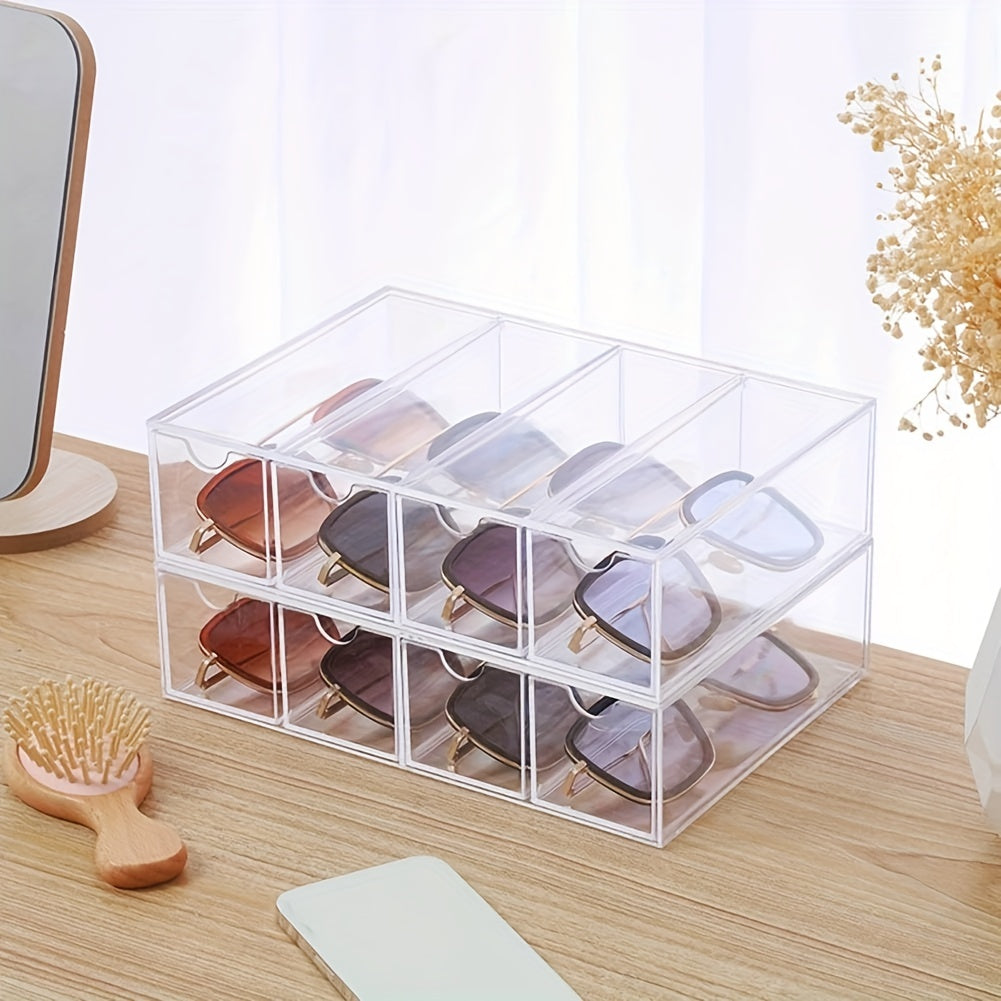 Acrylic Glasses Storage Box Display Rack Drawer Type