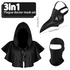 Steampunk Plague Doctor Mask Gothic Cosplay Beak Mask for Halloween Costume