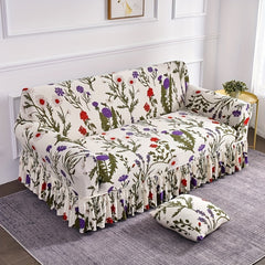 Non Slip Elastic Sofa Slipcover Milk Silk Print Adds Style to Room