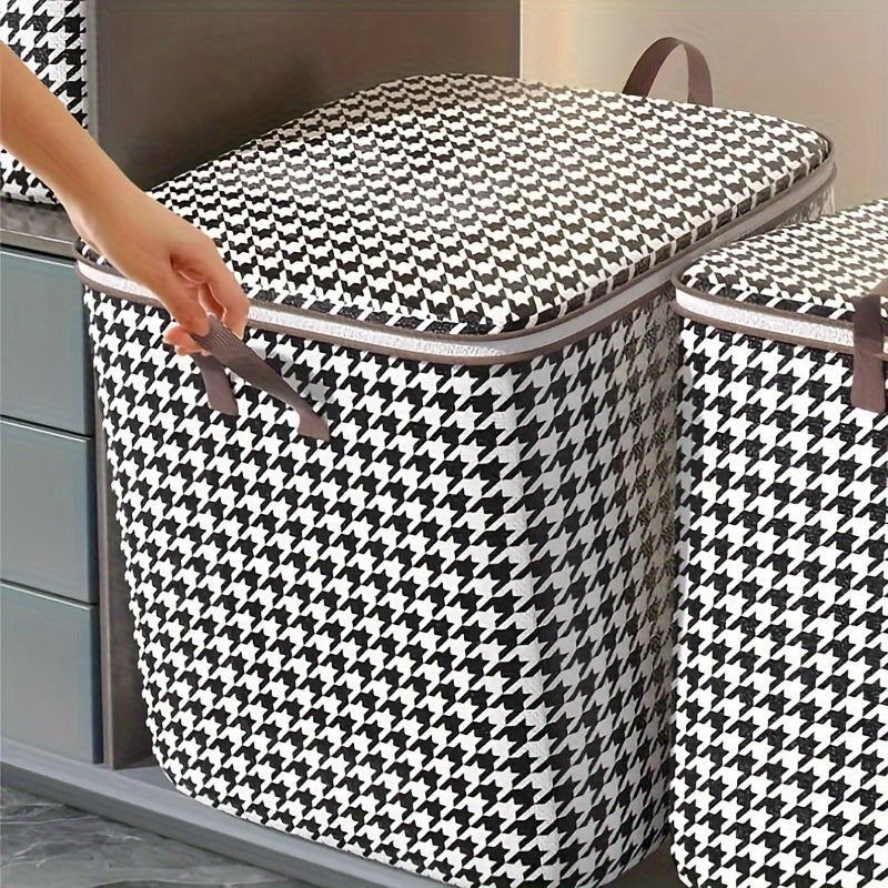 1pc Clothes Quilt Moving Bag with Handle Storage Box Organizer