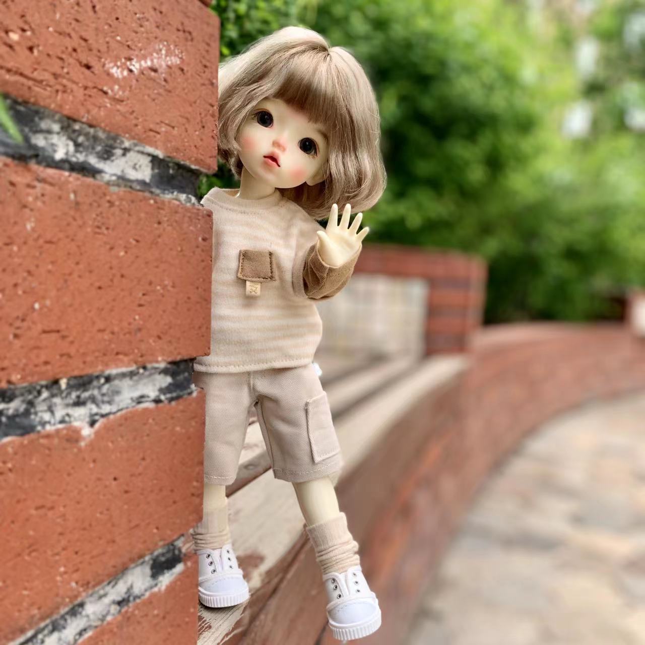 1 6 Baby Clothes Set Bjd T Shirt Jeans Shorts Sweatshirt 11 8'' Dolls