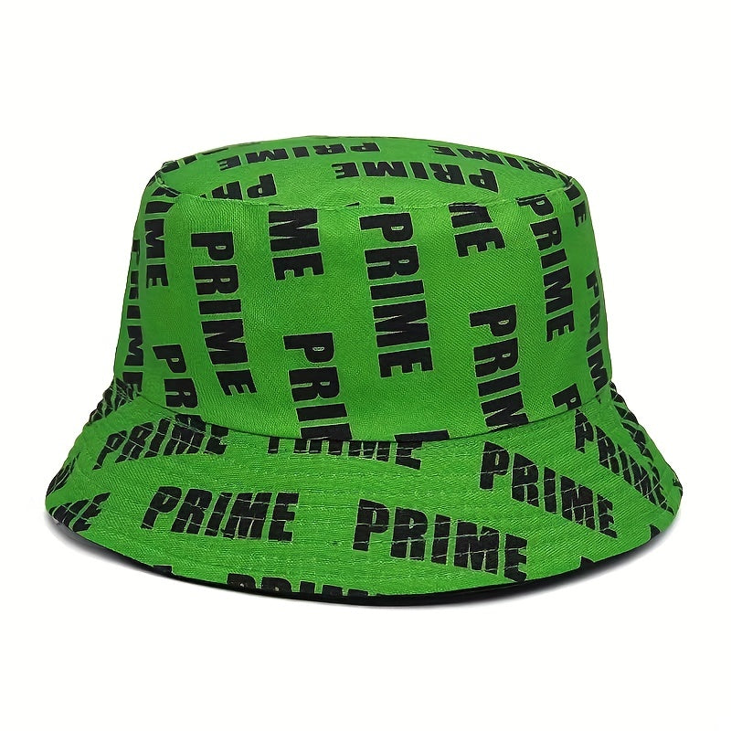 Colorful Letter Reversible Bucket Hat for Men Women