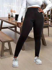  Casual Stripe Print High Rise Leggings