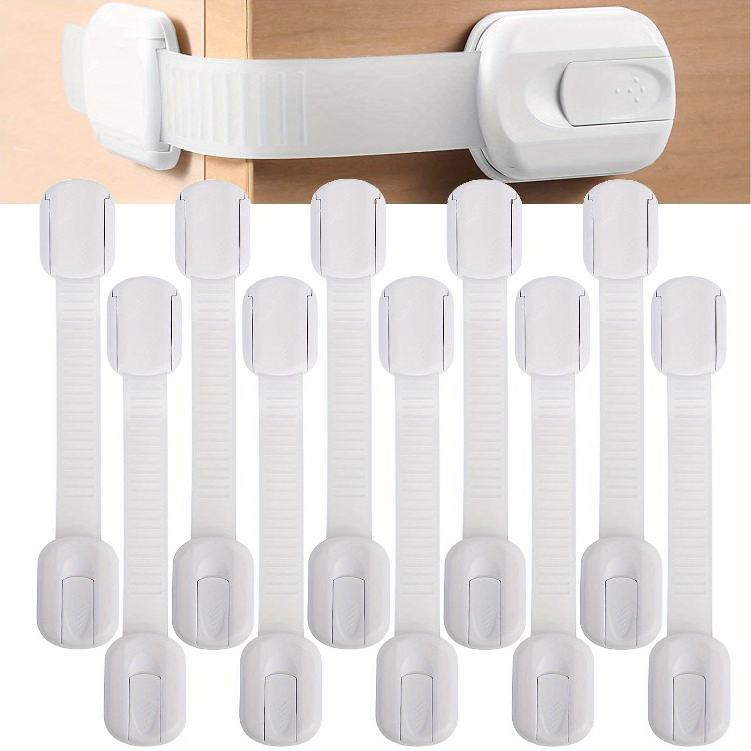Baby Locks Adhesive Straps Child Safety Cabinet Proofing
