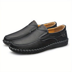 CLOHOO Men's Stitch Loafers Non Slip Casual Shoes